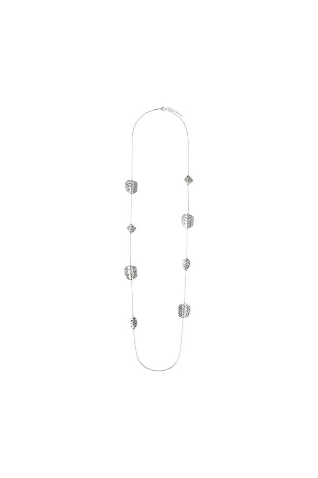 Uzun Gümüş Kolye - 1