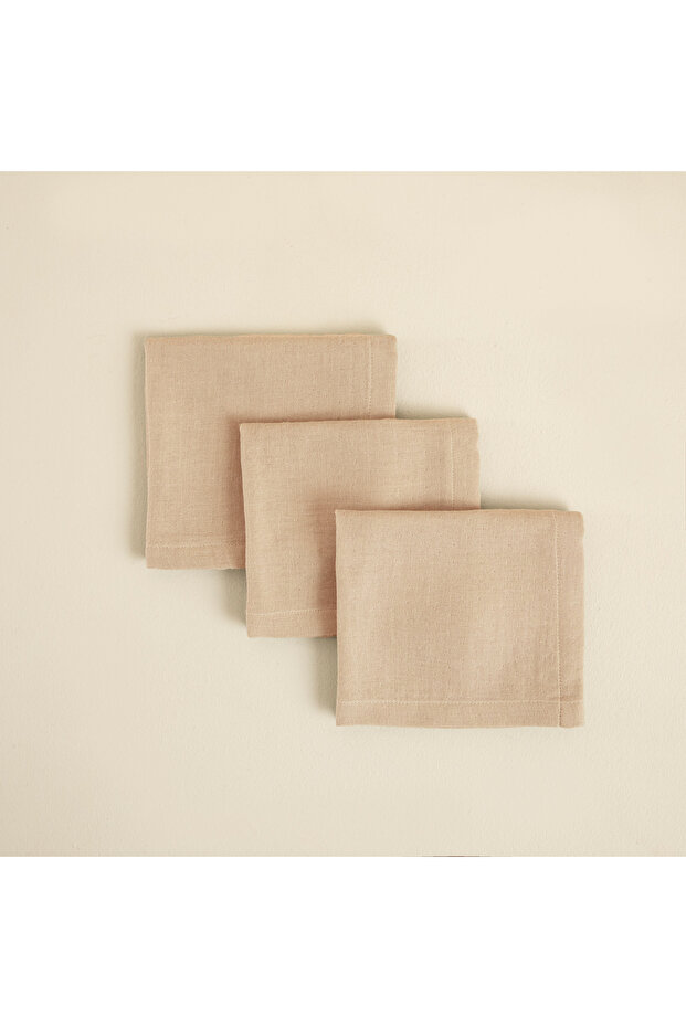 Abella Bambu 3'lü Ağız Bezi Bej - 1