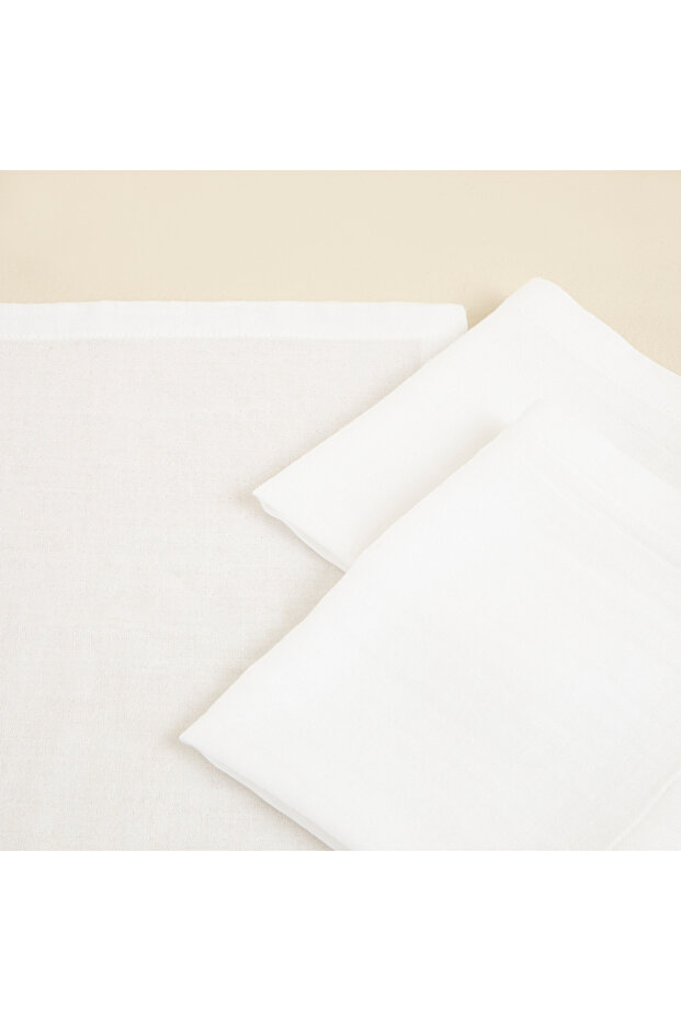 Abella Bambu 3'lü Ağız Bezi Beyaz - 3