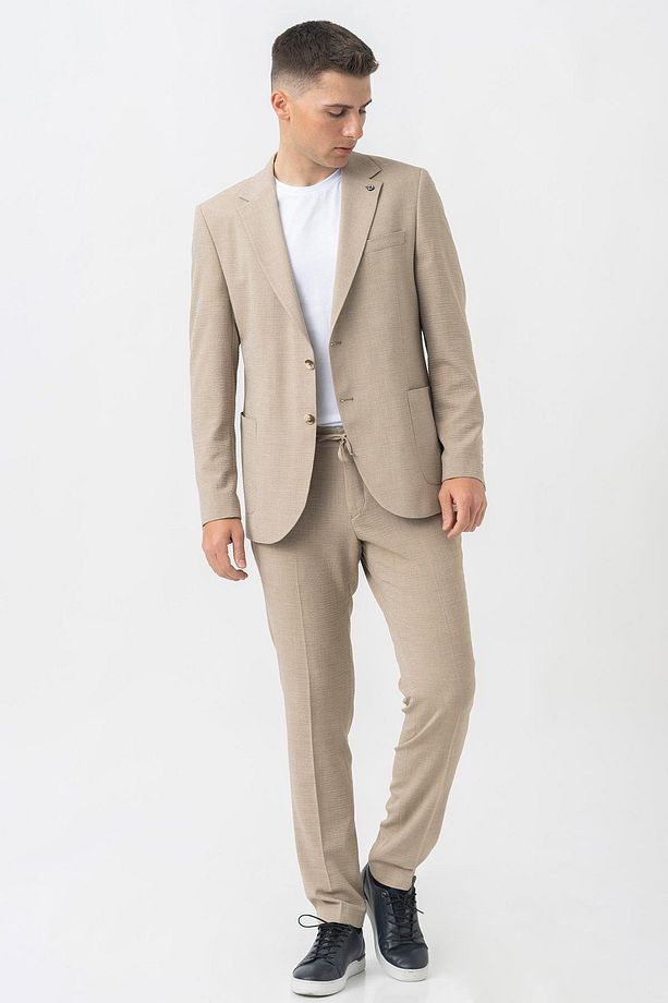 Chur T2414 Regular Fit Likralıjogger Gofre Takım Elbise Desenli - 1