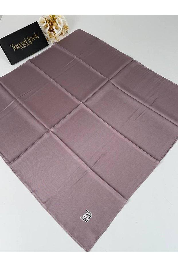Düz Renk Twill İpek Eşarp