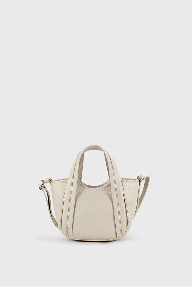 Women's Cream Soft Vegan Leather Crossbody Hand and Shoulder Bag