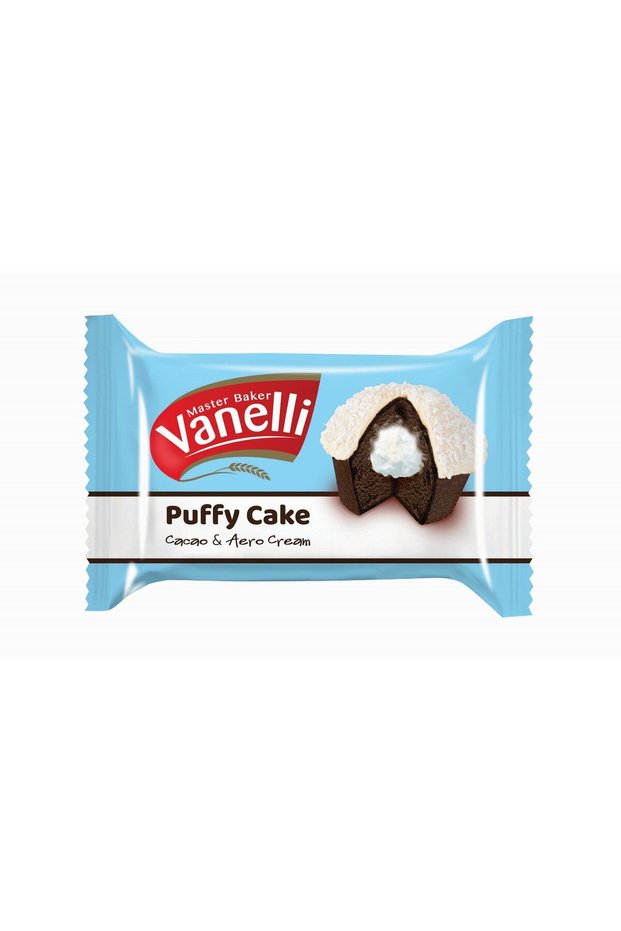 Puffy Coconut Milk Cream Filled Cocoa Cake 35Gr*24Pcs