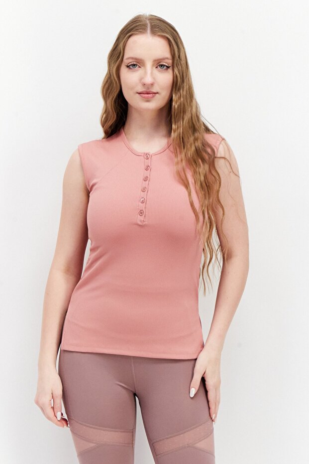 Women Sportswear Fit Sleeveless Training Top, Pink