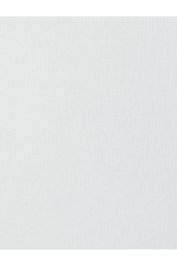 Şardonlu Kapşonlu Sweatshirt Arkası ve Önü Baskılı Uzun Kollu Pamuk Karışımlı - 6