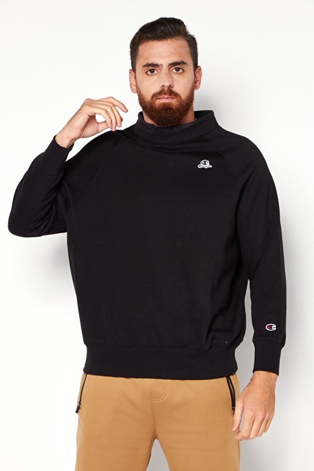 Men Sportswear Fit Long Sleeve Training Sweatshirt, Black