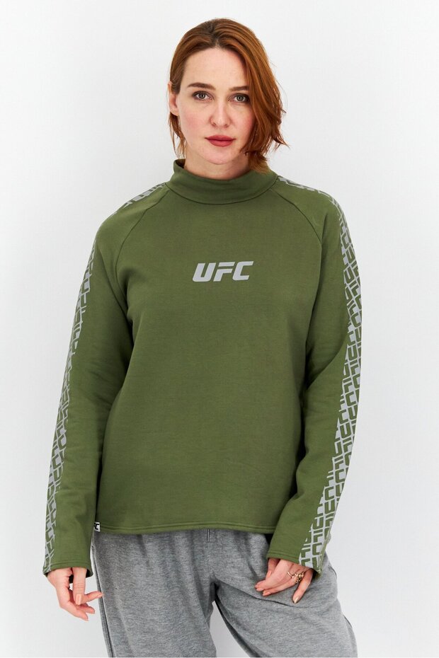 Women Sportswear Fit Long Sleeves Training Sweatshirt, Olive