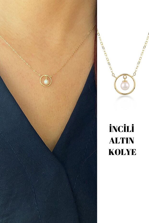 Altın İnci Kolye - 1
