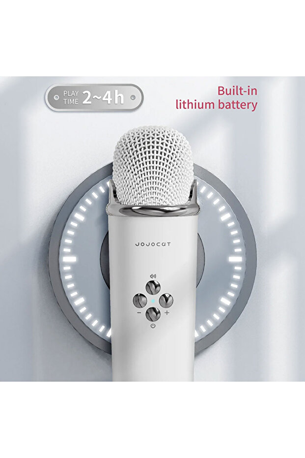 Bluetooth mini speaker with microphone for kids pink - 7