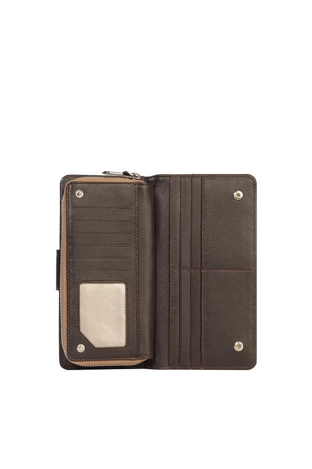Cengiz Pakel Monogram Kadın Büyük Boy Mıknatıslı Cüzdan/Portföy – 65104P - Vizon/Kahve - 3