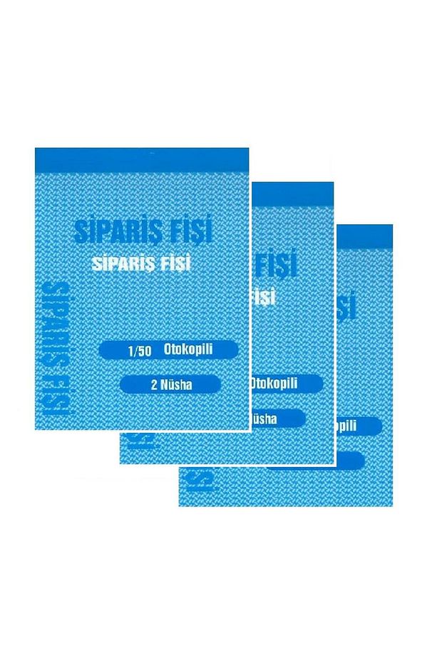Sipariş Fişi Mini Otokopili 1-50 10x14 Sipariş Fişi Kendinden Karbonlu 50 Sayfa 3 Adet - 1