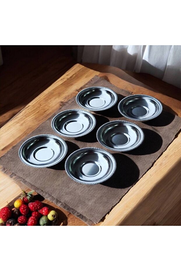 Paslanmaz Çelik Çay Bardak Altlığı,Çay Tabak Bardak Altlıgı 3 Adet - 5