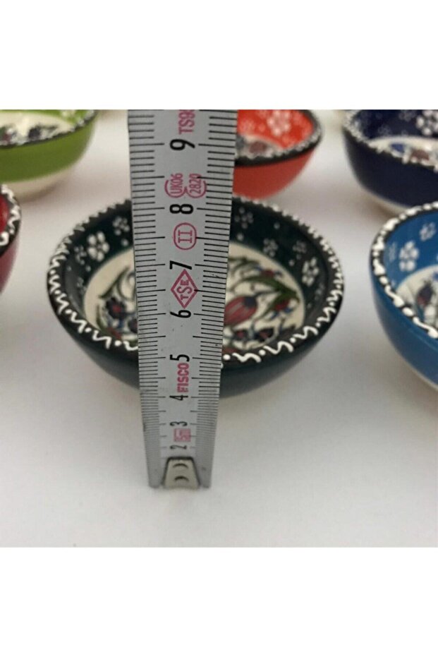 Handicrafts Patterned Cini Crispy Sauce Bowl 8 Cm 6 Pcs