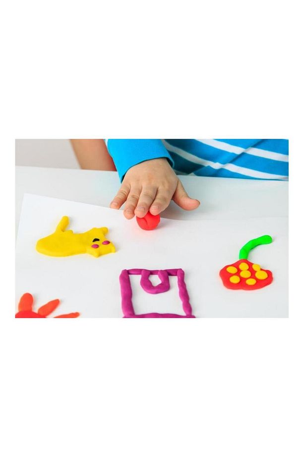 Oyun Hamuru 6 Lı Ana Renkler 690 gr Oyun Hamur Seti 6 Renk 115grx6 1 Paket - 5
