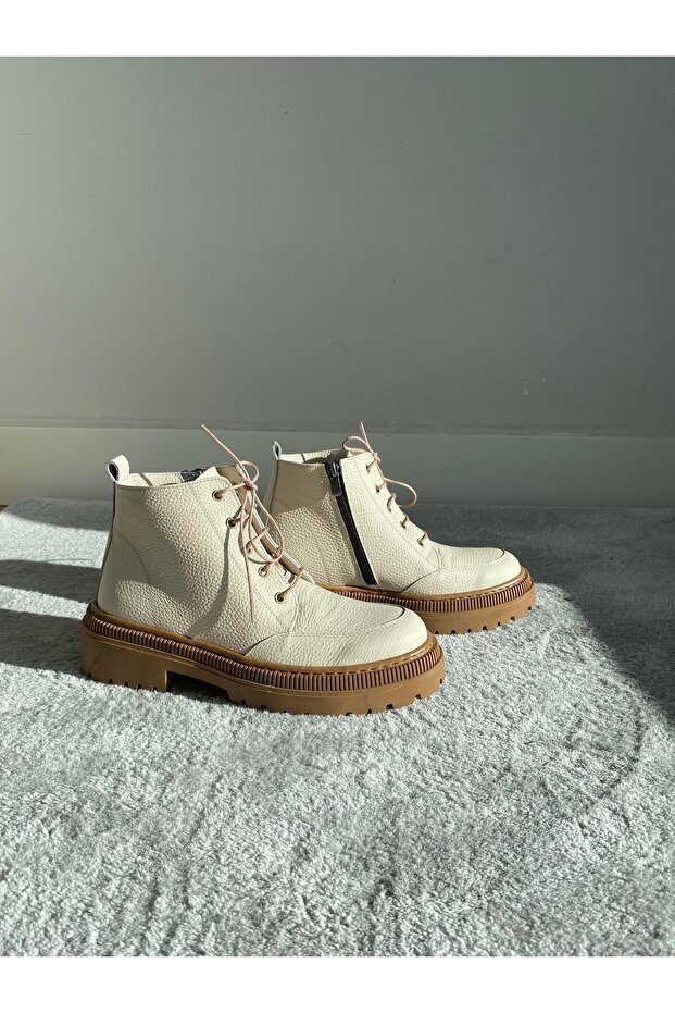 BEJ FLOTTER DERİ BOT - 3