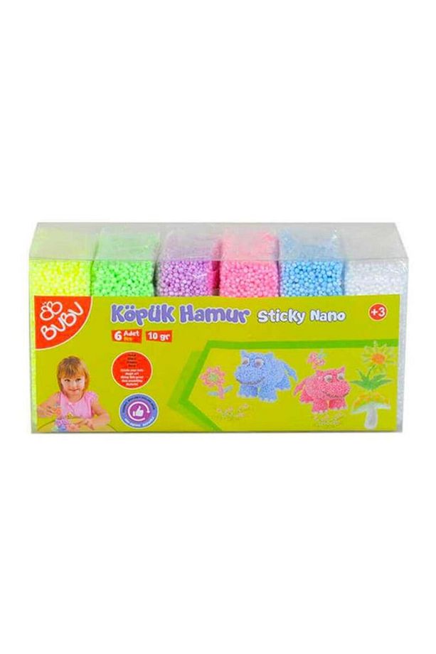 Köpük Hamur 6 Renk 10 Gr 1 Paket Kurumayan Köpük Oyun Hamuru Hafif Yumuşak Hamur Okul Öncesi Anasını - 1