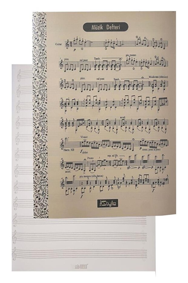 Music Notebook A4 40 Sheets Plastic Cover 1 Piece Left Keyed PP Cover Music Notebook 21x29.7 cm 12 S