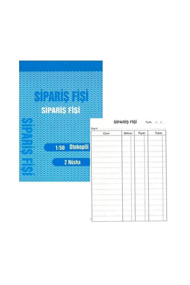 Sipariş Fişi Mini Otokopili 1-50 10x14 Sipariş Fişi Kendinden Karbonlu 50 Sayfa 3 Adet - 3