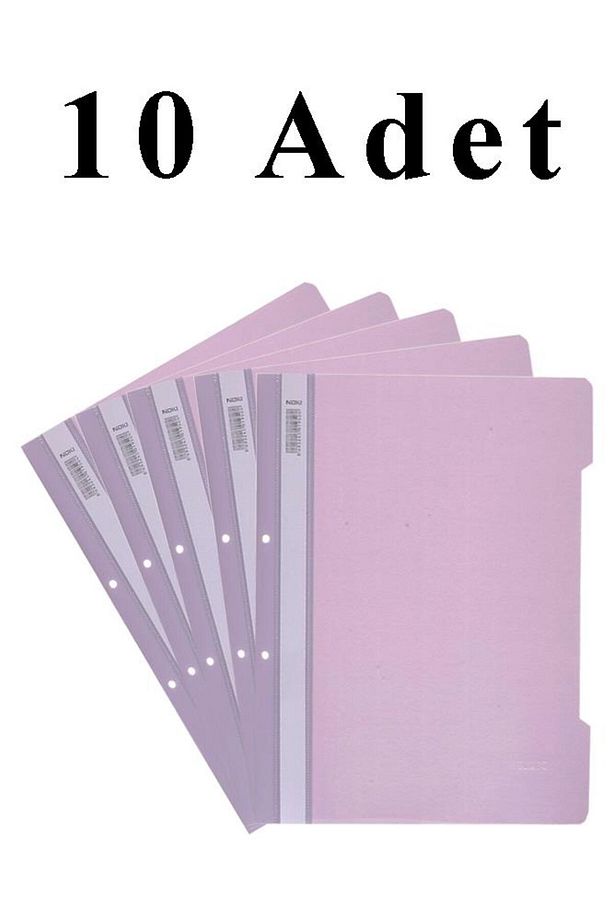 10 Adet A4 Lila Telli Dosya 1 Paket Ekonomik Kaliteli Telli Dosya Ofis Büro Okul - 1