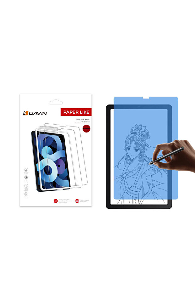 حافظة لجهاز Lenovo Tab M9 ذات ملمس ورقي غير لامع ومتوافق مع واقي شاشة الكمبيوتر اللوحي من Davin Paper - عديم اللون