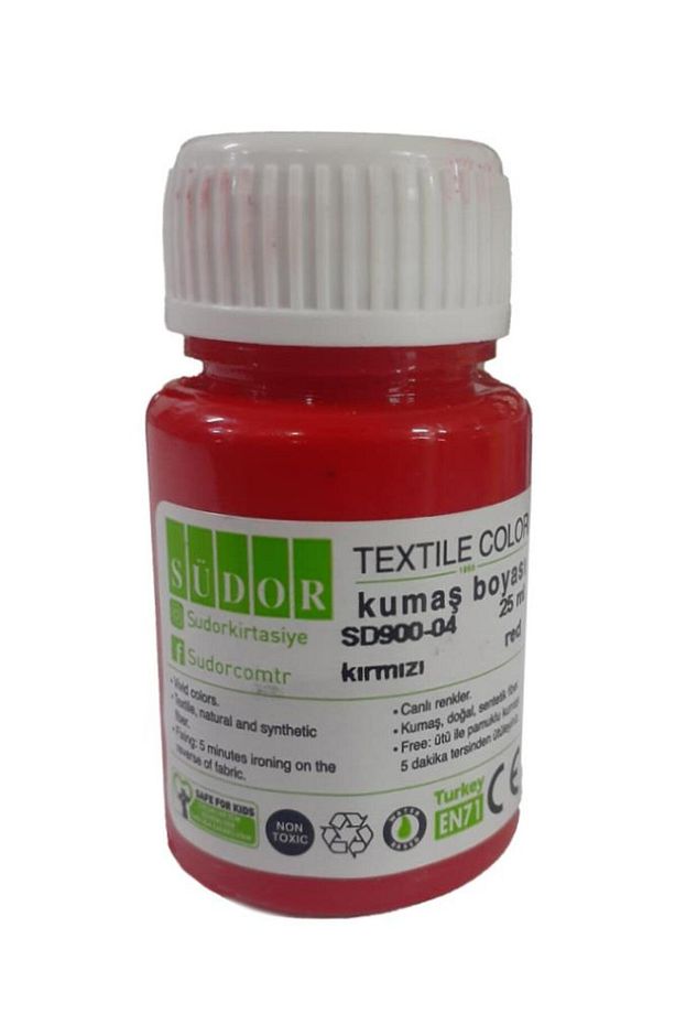 Kumaş Boyası Tişört Çanta Tekstil Boyası 25 ml 1 Adet Südor Kumaş Boyası Tek Şişe 1 Adet - 1