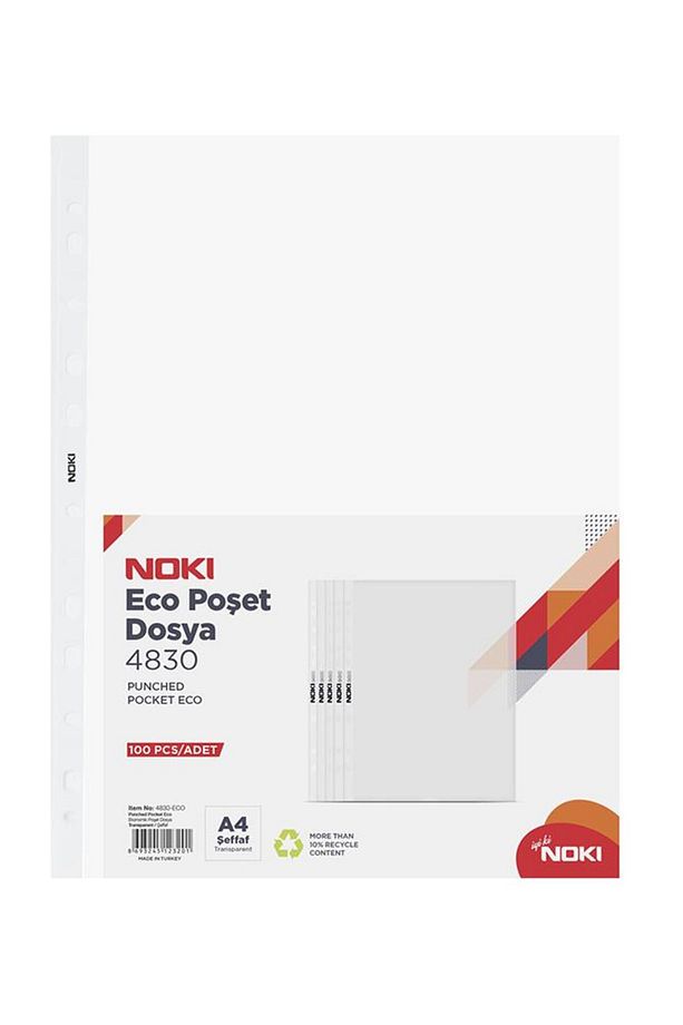 Poşet Dosya 100 Lü 1 Paket Şeffaf Dosya 100 Adetli Föy Dosya 1 Paket Eco Poşet Dosya - 1