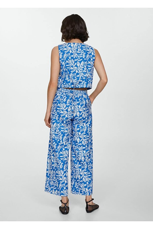 Wideleg patterned pants - 4