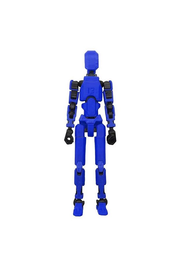 Robot 13 Dummy Mavi Siyah Tüm Eklemleri Hareketli Aksiyon Figürü Oyuncak - 2