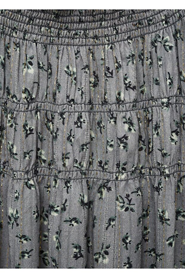 Desenli Lurex Elbise - 5