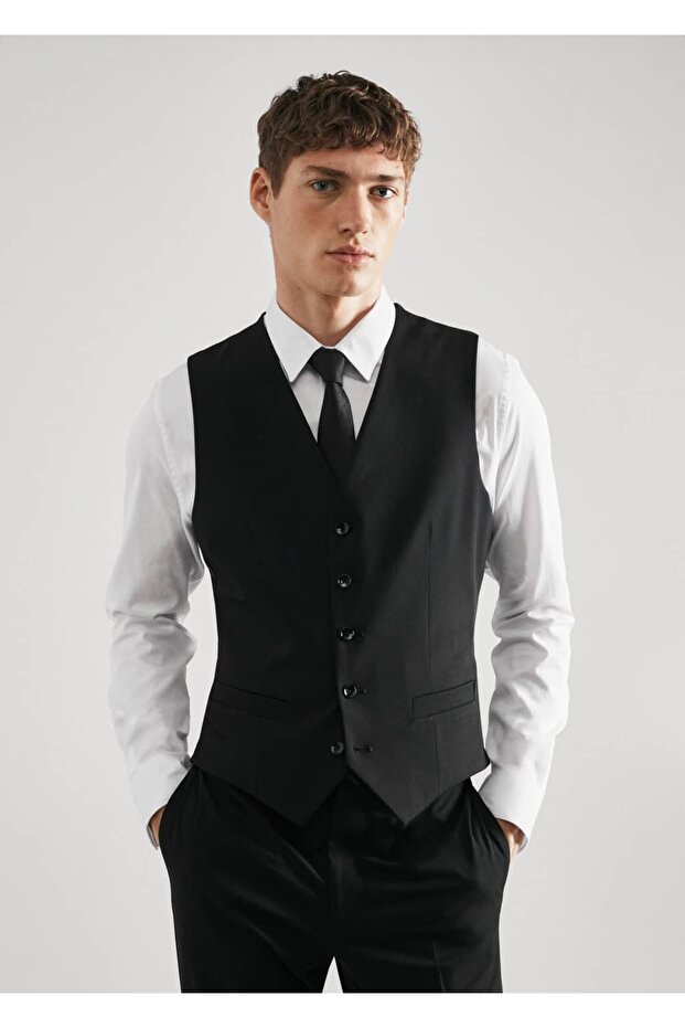 Super Slim Fit Yelek - 1