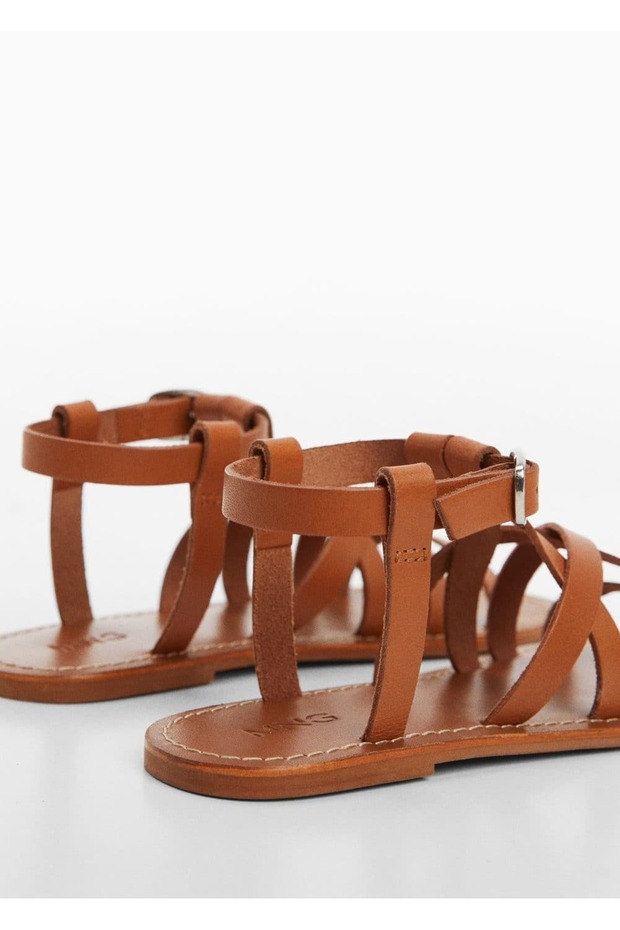 Deri bantlı sandalet - 4