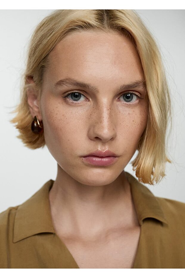 Düğmeli modal elbise - 6