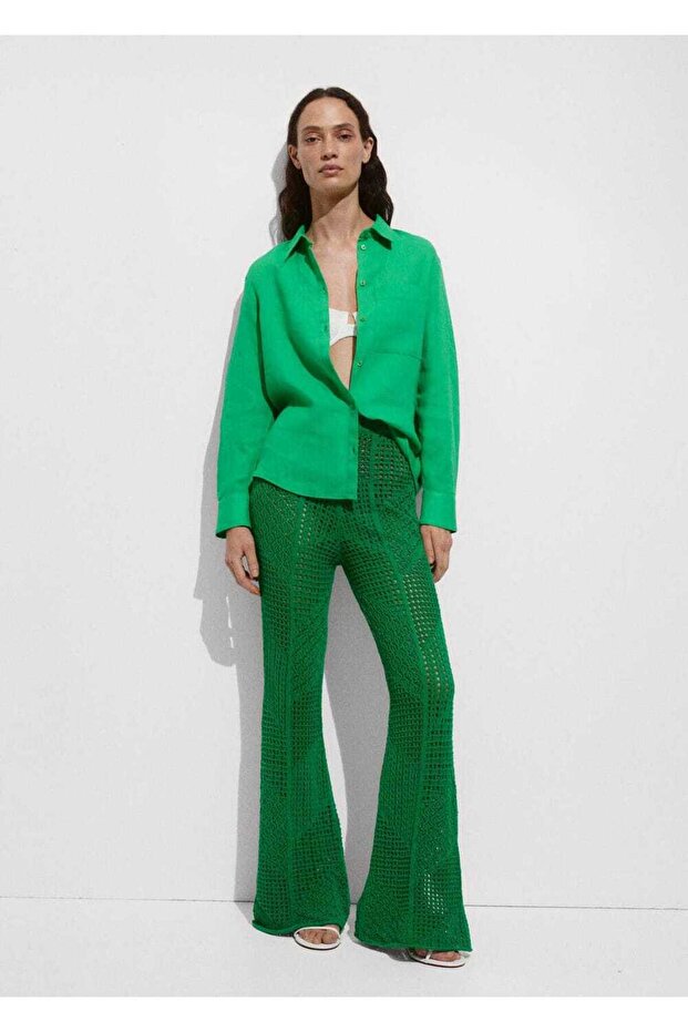 Langarmhemd aus 100 % Leinen - 2