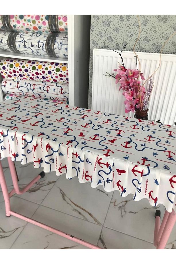 Sıra Örtüsü Kırmızı Çapa Desen - 4