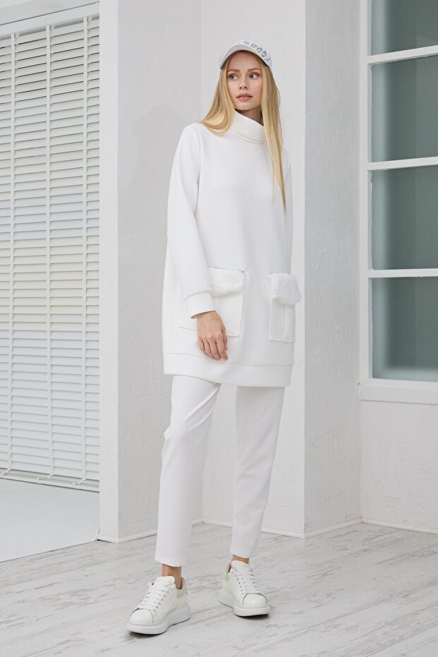 MB21.222 KÜRK CEPLİ SWEATSHIRT - 4