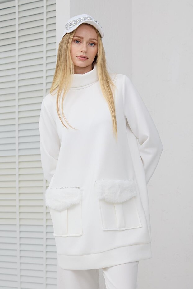 MB21.222 KÜRK CEPLİ SWEATSHIRT - 3