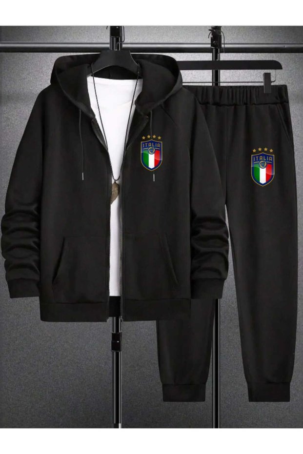 Unisex Oversize Italy Printed Oversize Tracksuit Set