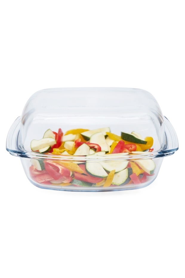 ermisil,Borosilicate Glass,Rectangular Casserole,7L,Suitable for Stove Kind and oven.
