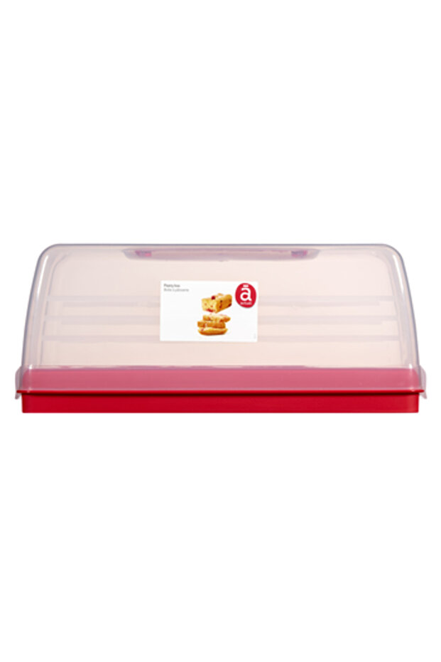 ,Rectangular Tart Box,High,with lid,Red,34CM