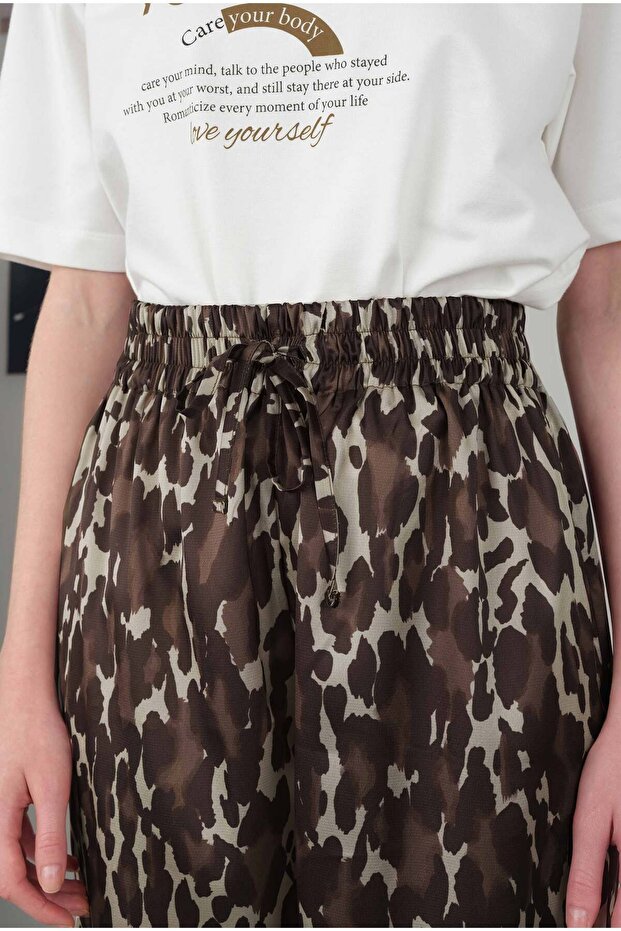 Leopar Desenli Pantolon - 6