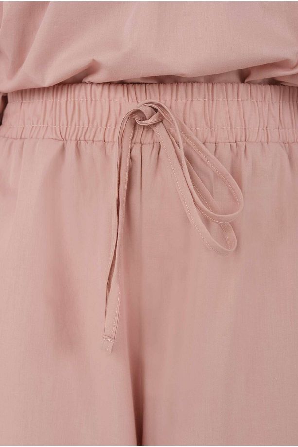 Poplin Bol Paça Pantolon Soft Pembe - 3