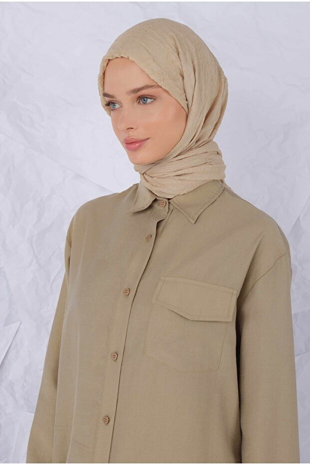 Kraş Şal Pastel Sarı - 1