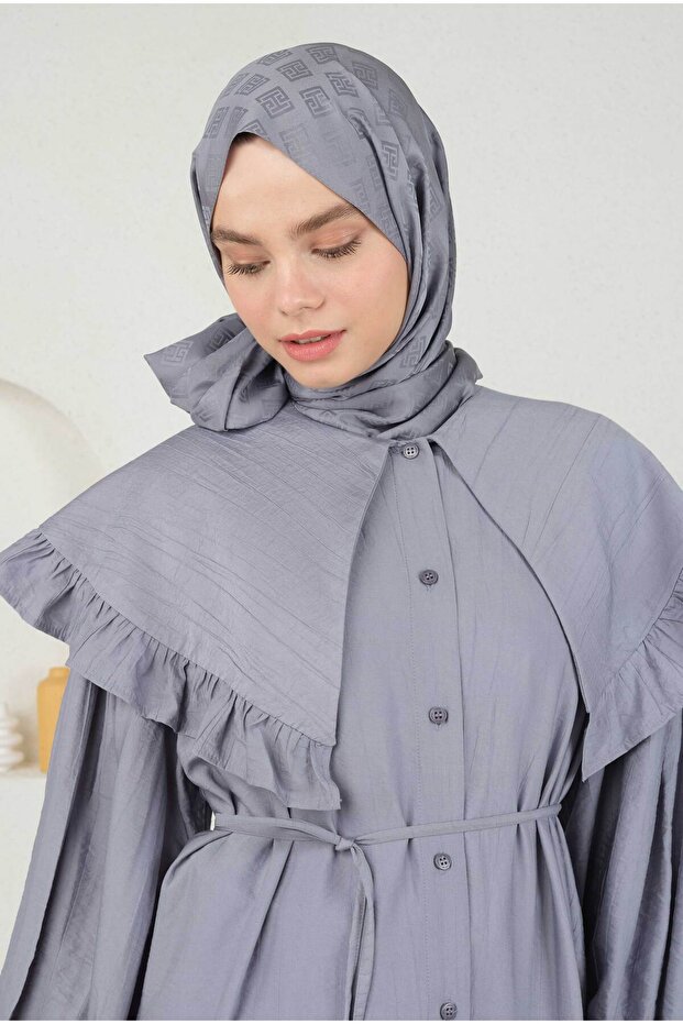 Jacquard Shawl Mist - Logo Patterned - 2