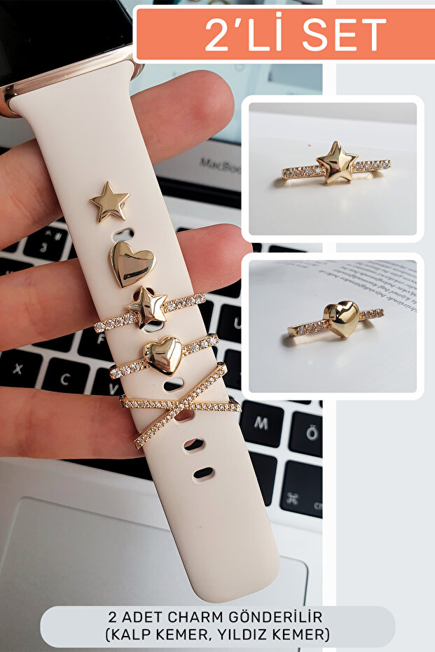 Copy - Apple-Samsung-Oppo-Huawei Watch Compatible Smart Watch Cord Accessory (Charm) Set of 2