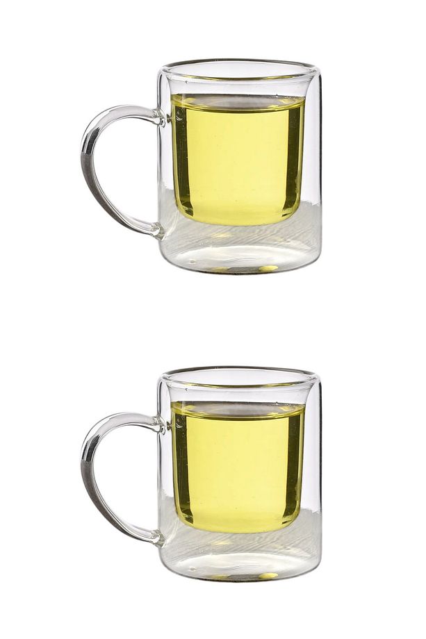 Çift Cidarlı Borosilikat Cam Nescafe,Latte,Filtre Kahve, Bitki Çayı Kupası  200 ML 2  Adet-1837 - 1