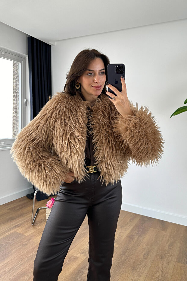 Clone Camel Lining Detailed Bearded Jacket - 1