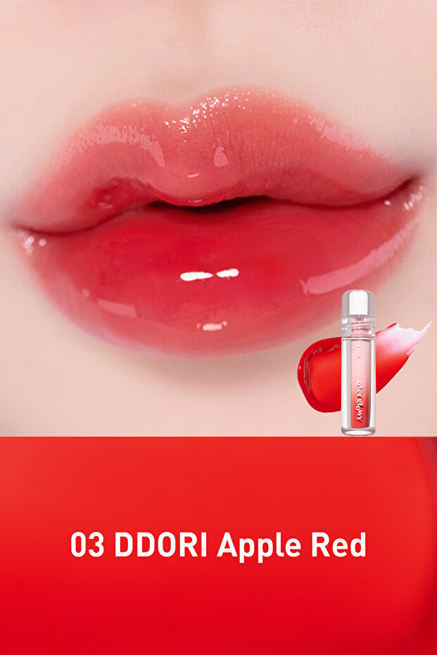 Coco Plum Overglowy Tint Giving Shiny Lip Appearance - 03 Ddori Apple Red (Vi̇oni̇ne) - 2