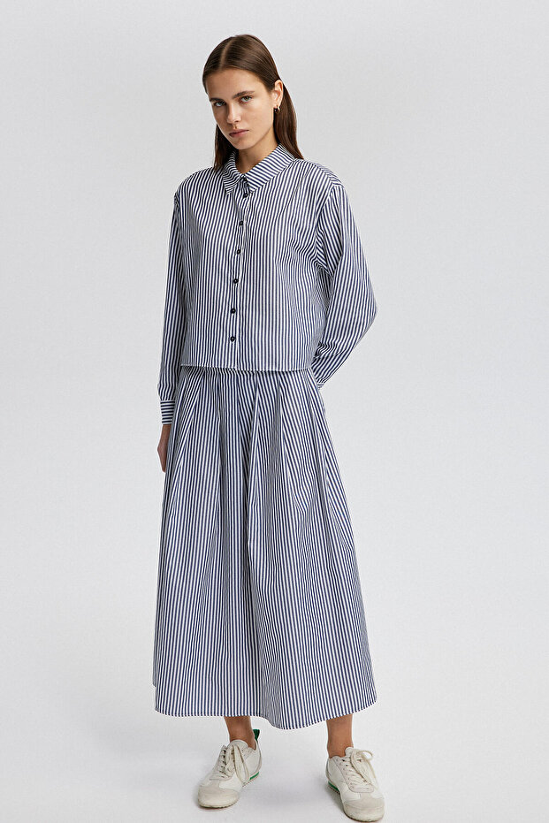 Pleated Skirt Shirt Suit