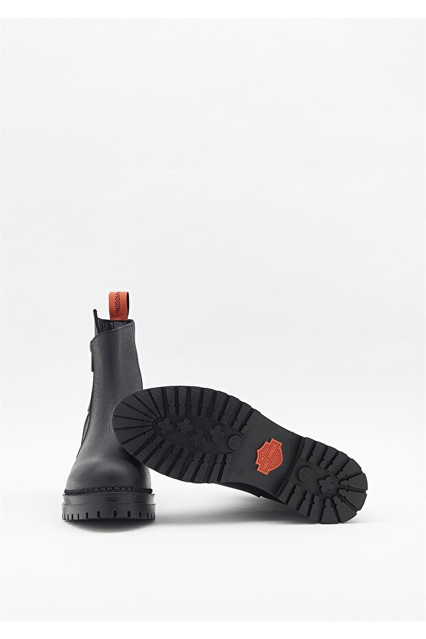 Peking Kadın Siyah Deri Bot - 5