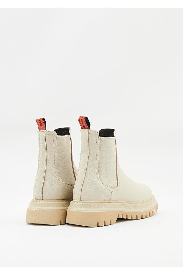 Mourir Kadın Bej Deri Bot - 4